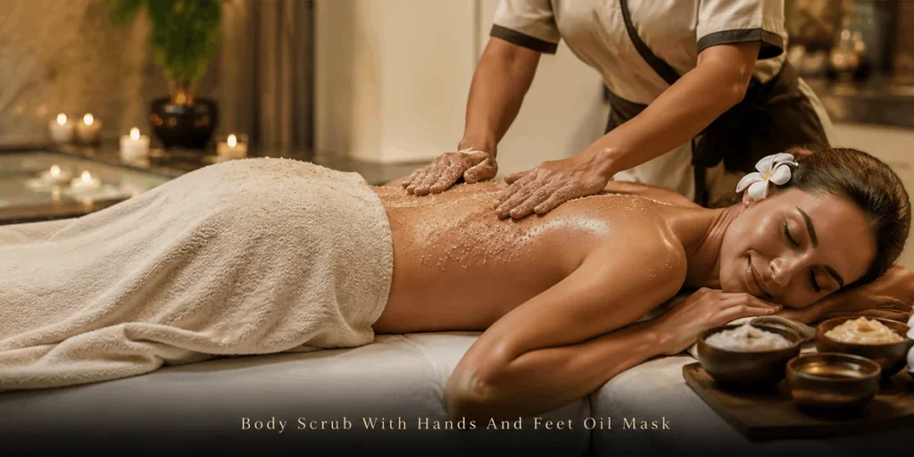 Body Scrub With Hands And Feet Oil Mask